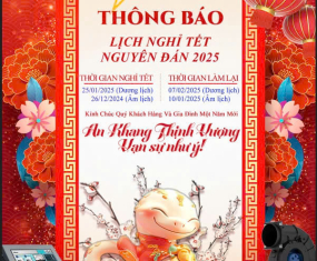 THÔNG BÁO LỊCH NGHỈ TẾT NGUYÊN ĐÁN 2025 