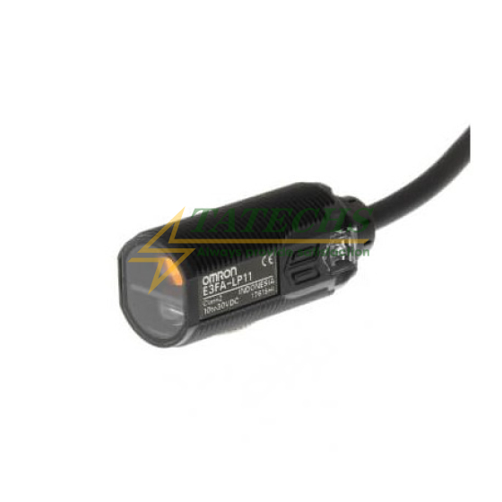 Cảm Biến Quang OMRON E3FA-LP11 2M (Giới Hạn Khoảng Cách, Vỏ Nhựa M18, Chống Nhiễu Nền BGA, 100mm, Ngõ Ra PNP, Cáp Sẵn 2m)