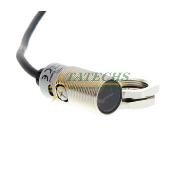 Cảm Biến Quang OMRON E3FB-DN11 2M (Phản Xạ Khuếch Tán 100mm, Kim Loại M18, NPN, Cáp 2m)