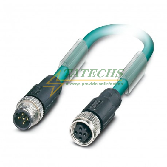 Cáp Truyền Thông PROFIBUS Inox PHOENIX CONTACT SAC-2P-M12MSB/0,2-915/M12FSBVA (Mã: 1402378, M12 B-Code, Vỏ PUR 0.2m)