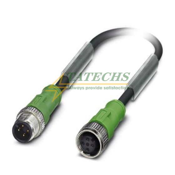 Cáp Cảm Biến M12 PHOENIX CONTACT SAC-4P-M12MS/ 2,5-PUR/M12FS (Mã: 1504592, M12 4 Chân, Đực-Cái, PUR 2.5m)